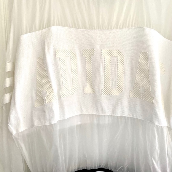 Adidas Translucent Street-style Sweatshirt Long Sleeve 3 stripe three white - Picture 4 of 6